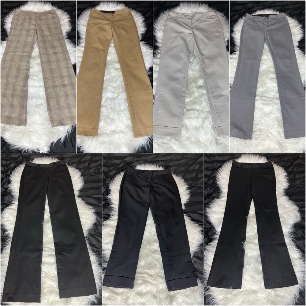 Bundle of 8 Items (7) Express Y2K Low Rise Pants Bundle with Pencil Skirt